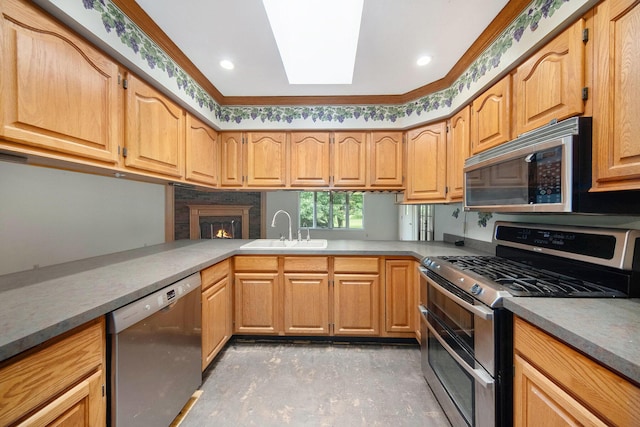 6990 Kennedy Rd, Munith, MI 49259 - kitchen with appliances with stainless steel finishes, recessed lighting, and light countertops