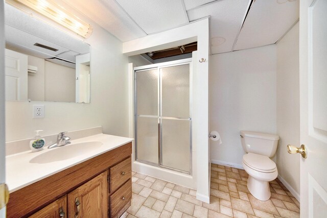 6990 Kennedy Rd, Munith, MI 49259 - bathroom featuring vanity and a shower stall