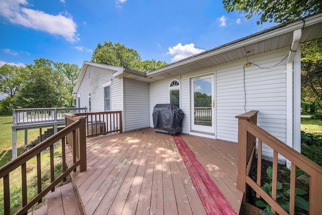 6990 Kennedy Rd, Munith, MI 49259 - deck featuring grilling area