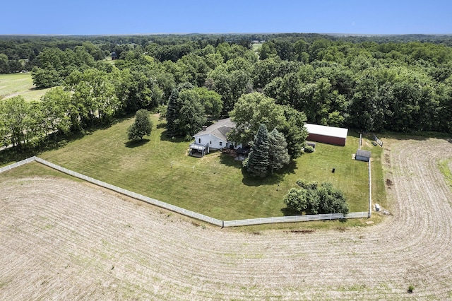 6990 Kennedy Rd, Munith, MI 49259 - aerial view of sparsely populated area with a forest