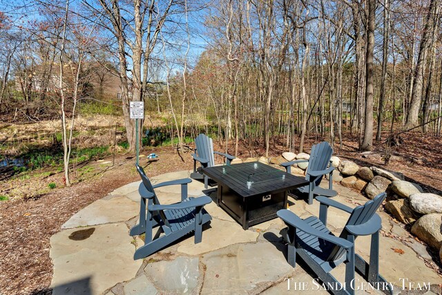 17947 Spring Tree Ct, Spring Lake, MI 49456 - view of patio / terrace featuring an outdoor fire pit