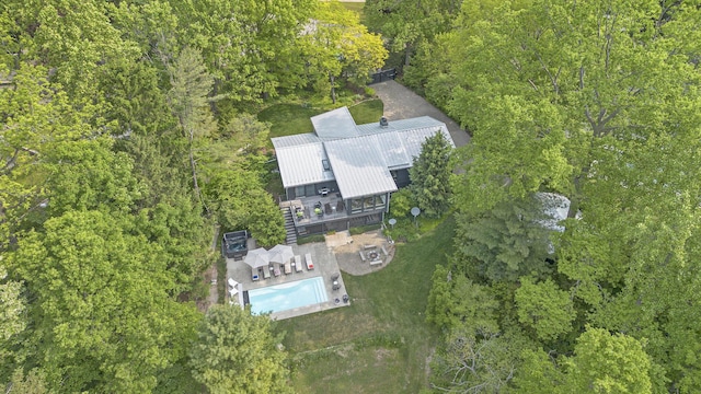 16128 Walnut Ct, Three Oaks, MI 49128 - aerial overview of property's location featuring a pool area
