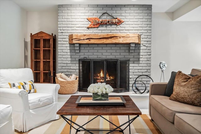 16128 Walnut Ct, Three Oaks, MI 49128 - living area with a fireplace