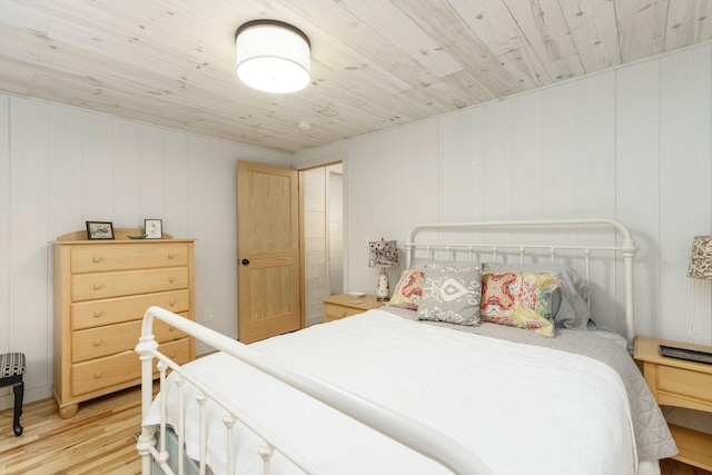 2821 Lakeshore Rd, Lexington, MI 48450 - bedroom featuring light wood-style flooring and wooden ceiling