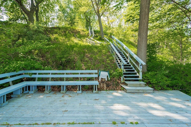 2821 Lakeshore Rd, Lexington, MI 48450 - deck with stairs