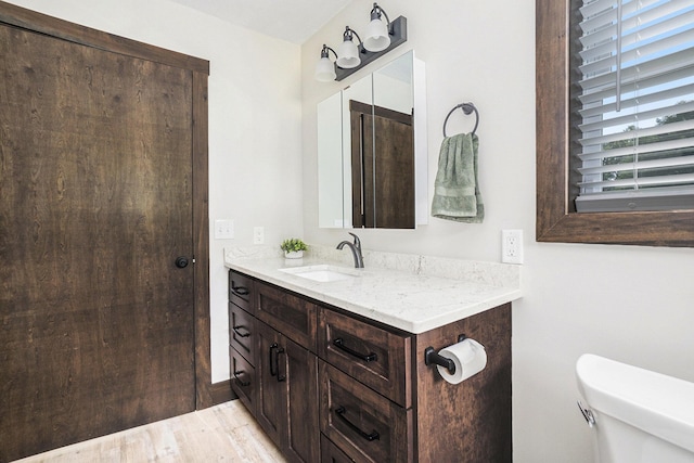 2480 S 148th Ave, Hesperia, MI 49421 - bathroom featuring vanity and wood finished floors