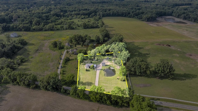 2200 Lindsey Rd, Jackson, MI 49201 - view of rural area with property parcel outlined