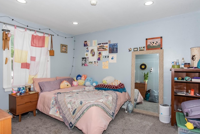724 Garland Cir Unit D, Kalamazoo, MI 49008 - bedroom with carpet floors and recessed lighting