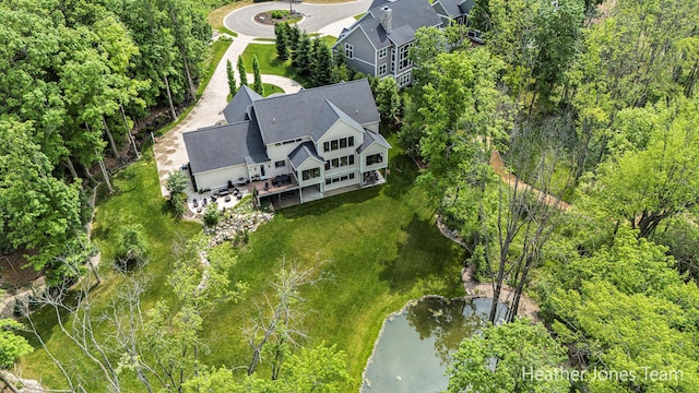8069 Ella Terrace Ct, Rockford, MI 49341 - aerial view of property and surrounding area with a large body of water