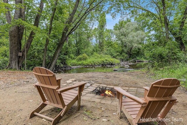 8069 Ella Terrace Ct, Rockford, MI 49341 - view of yard with a fire pit