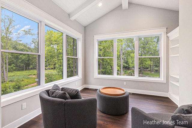 8069 Ella Terrace Ct, Rockford, MI 49341 - sitting room featuring plenty of natural light, dark wood-style flooring, and recessed lighting