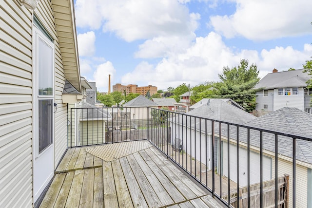1218 Forest Ave, Jackson, MI 49201 - wooden deck with a residential view