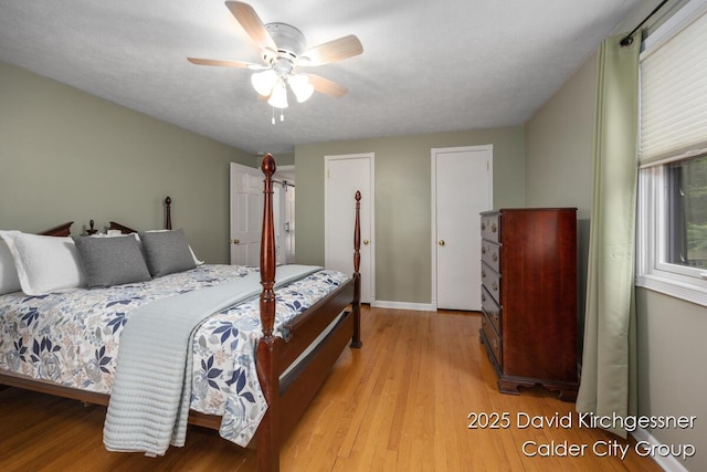 1052 Santa Cruz Dr SE, Grand Rapids, MI 49506 - bedroom with light wood finished floors and ceiling fan