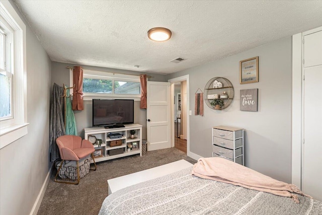 211 W S St, Grand Ledge, MI 48837 - bedroom with carpet floors and a textured ceiling