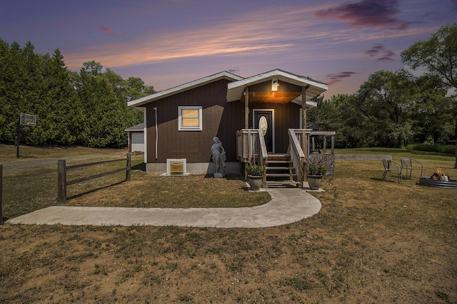 6168 N Oceana Dr, Hart, MI 49420 - view of front of house featuring a fire pit
