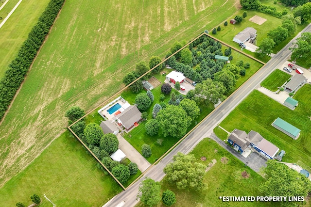 31688 Colon Rd, Colon, MI 49040 - aerial view of sparsely populated area with property boundaries highlighted
