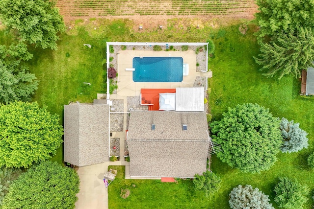 31688 Colon Rd, Colon, MI 49040 - view from above of property with a pool area