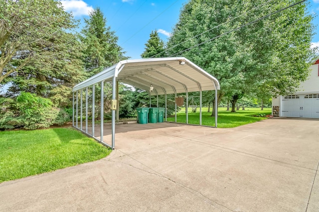 31688 Colon Rd, Colon, MI 49040 - view of car parking featuring driveway and a garage
