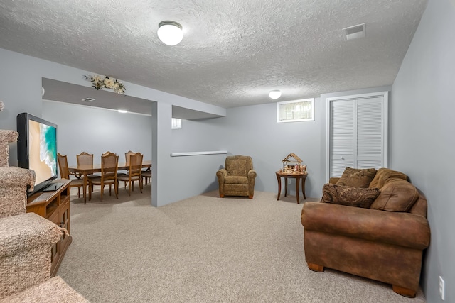 31688 Colon Rd, Colon, MI 49040 - living room with carpet flooring and a textured ceiling