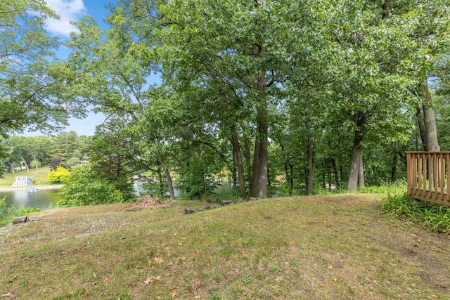2647 Manitoba Ct NE, Grand Rapids, MI 49525 - view of yard with a deck with water view
