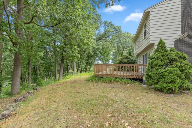 2647 Manitoba Ct NE, Grand Rapids, MI 49525 - view of grassy yard featuring a deck