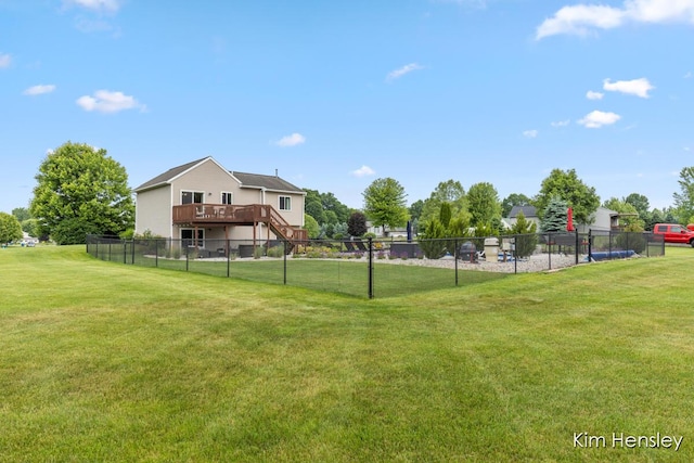4284 Ives Farm Ln NE, Cedar Springs, MI 49319 - view of yard featuring a wooden deck
