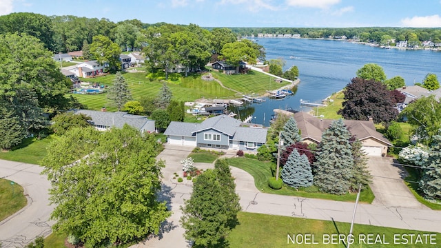 16093 Harbor Point Dr, Spring Lake, MI 49456 - aerial perspective of suburban area featuring a nearby body of water