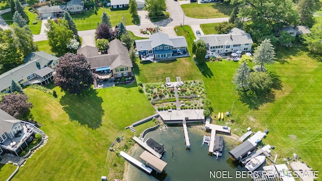 16093 Harbor Point Dr, Spring Lake, MI 49456 - aerial view of residential area with a large body of water