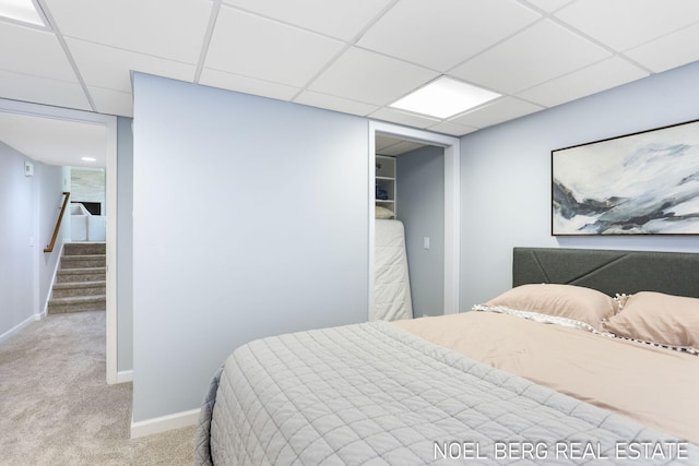 16093 Harbor Point Dr, Spring Lake, MI 49456 - bedroom with carpet floors and a drop ceiling