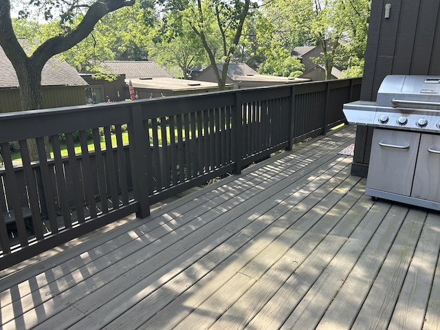 22 Haverhill Ct, Ann Arbor, MI 48105 - wooden terrace featuring a grill