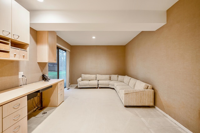 22 Haverhill Ct, Ann Arbor, MI 48105 - living area with baseboards and recessed lighting