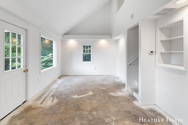 4578 135th Ave, Hamilton, MI 49419 - unfurnished room with vaulted ceiling