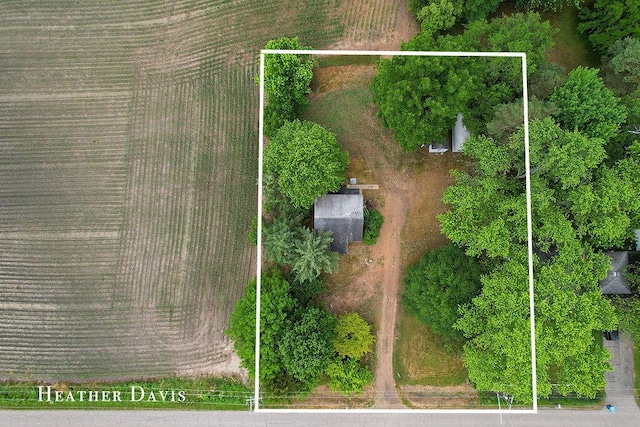 4578 135th Ave, Hamilton, MI 49419 - aerial view of property and surrounding area featuring property boundaries highlighted