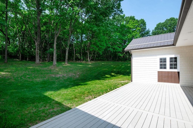 5412 Blackberry Ln, Coloma, MI 49038 - wooden terrace featuring a yard