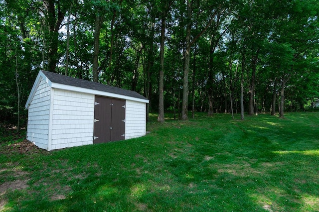 5412 Blackberry Ln, Coloma, MI 49038 - view of green lawn with a storage unit