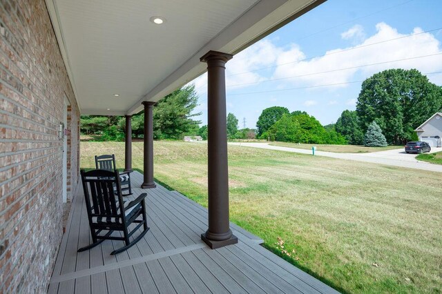 5412 Blackberry Ln, Coloma, MI 49038 - porch with a lawn