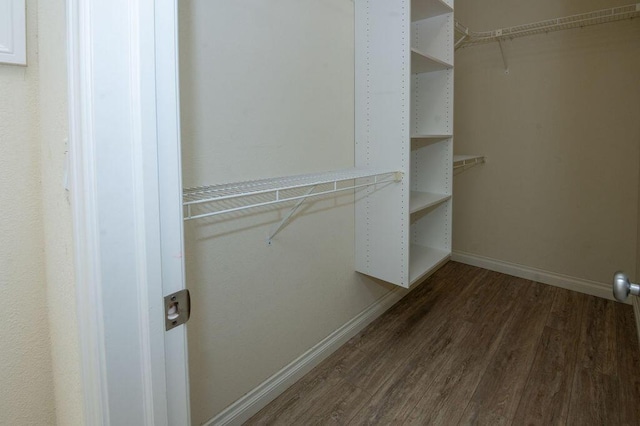 5412 Blackberry Ln, Coloma, MI 49038 - walk in closet featuring dark wood-style flooring