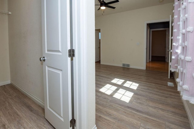 5412 Blackberry Ln, Coloma, MI 49038 - spare room featuring ceiling fan and wood finished floors