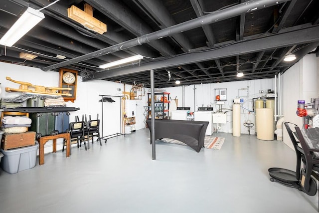 4330 Eastgate Dr, Ann Arbor, MI 48103 - below grade area featuring separate washer and dryer and a water softener