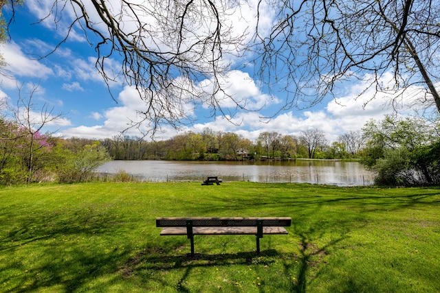 4330 Eastgate Dr, Ann Arbor, MI 48103 - view of home's community with a water view and a lawn