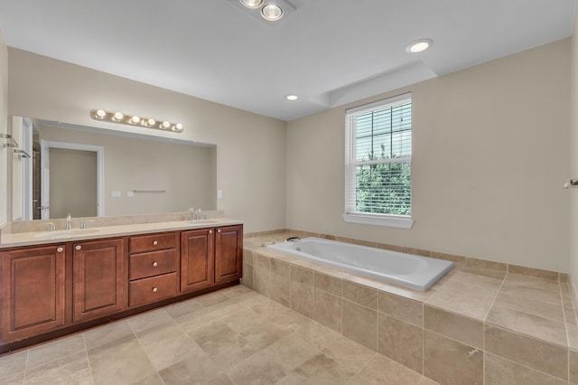 50501 Elmwood Ct, Plymouth, MI 48170 - full bath with a bath and double vanity