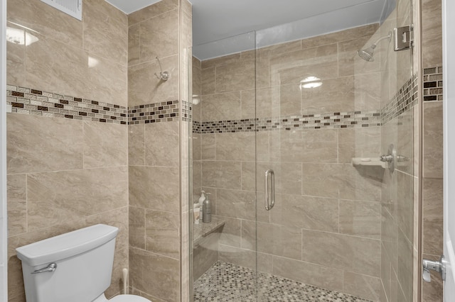 50501 Elmwood Ct, Plymouth, MI 48170 - bathroom featuring toilet and a shower stall