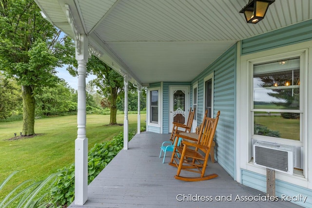 13872 Hastings Rd, Freeport, MI 49325 - porch with a lawn and cooling unit