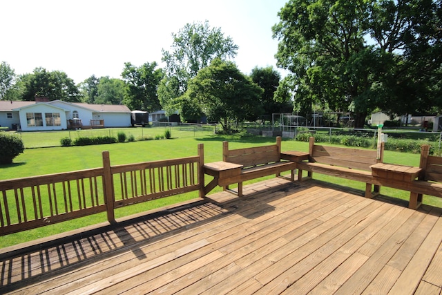 6426 Westchester St, Portage, MI 49024 - wooden terrace featuring a fenced backyard