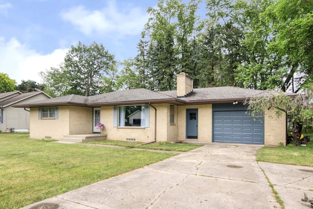 1736 Glenvale Dr SW, Wyoming, MI 49519 - ranch-style house with brick siding, an attached garage, driveway, and a front lawn