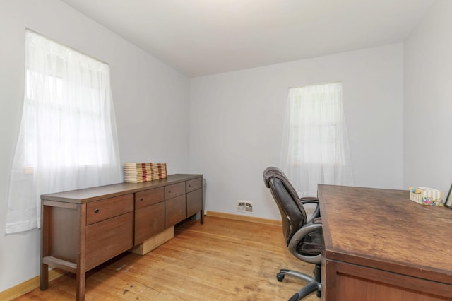 1736 Glenvale Dr SW, Wyoming, MI 49519 - office featuring light wood-style floors and baseboards