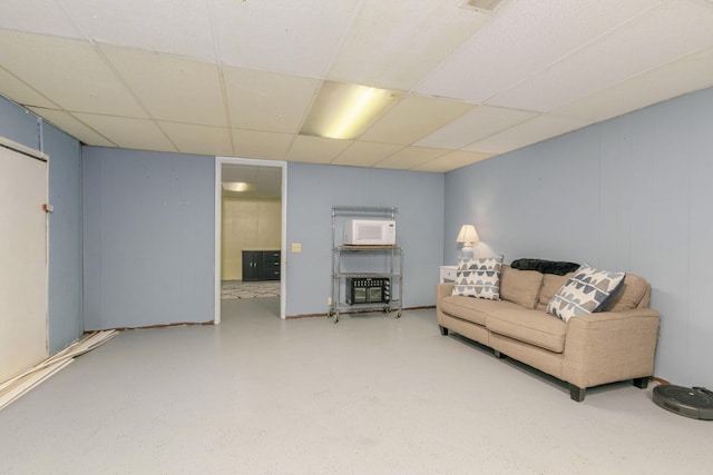1736 Glenvale Dr SW, Wyoming, MI 49519 - living room featuring a paneled ceiling