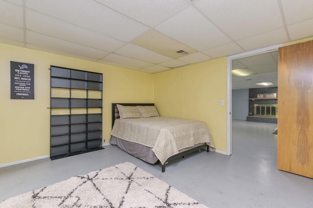 1736 Glenvale Dr SW, Wyoming, MI 49519 - bedroom featuring a drop ceiling and concrete floors