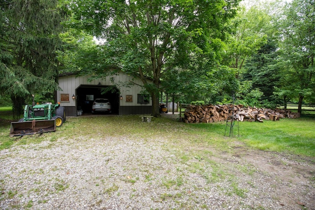 8454 Stickles Rd, Three Oaks, MI 49128 - view of yard featuring a garage and an outdoor structure