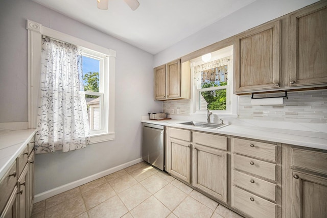1836 W Argus Ct, Jackson, MI 49203 - kitchen featuring dishwasher, healthy amount of natural light, and decorative backsplash
